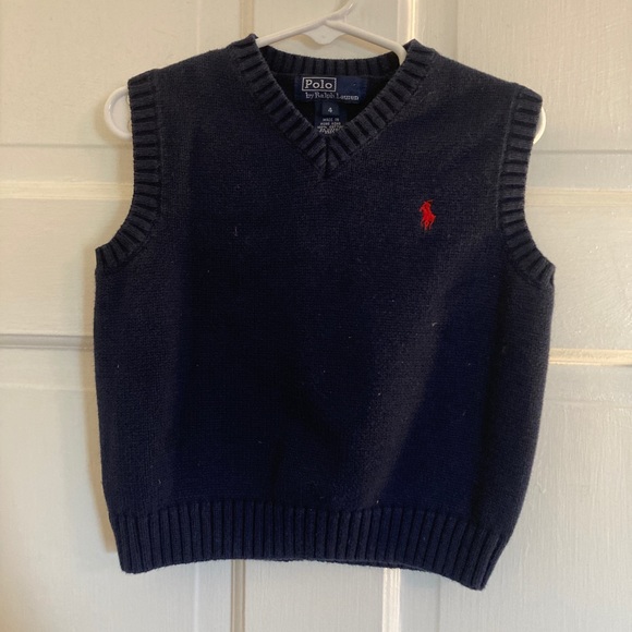 Navy Polo sweater vest (4) - Picture 1 of 3